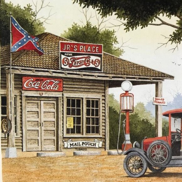 Vintage Coca-Cola 14 Pc 'JR's PLACE' Lang Country Roads Linen Note Cards Set - Picture 3 of 9